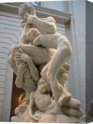 Carpeaux Canvas Paintings - Ugolino and his Sons [detail #2] by Jean-Baptiste Carpeaux